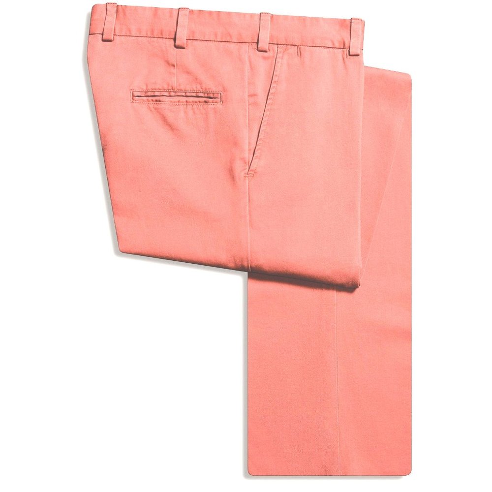 NWT Mens Size 34 Bills Khakis Pink M2P Pleat Front Poplin Chino Pants